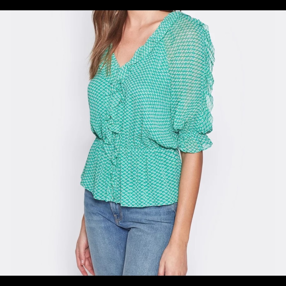 NWT Beautiful Joie silk blouse, M - Picture 3 of 7
